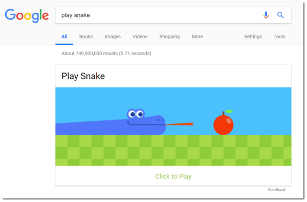 Google snake game